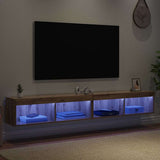 TV Cabinet Set with LED 2 pcs Artisan Oak 100 x 30 x 30 cm 882968