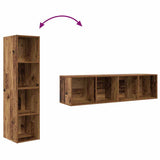 TV Cabinet Set 2 pcs Brown 37 x 37 x 142.5 cm Engineered Wood 3393537