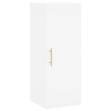 Highboard White 34.5x34x180 cm Engineered Wood 3198969