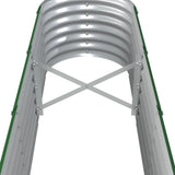 Garden Raised Bed Galvanised Steel 260x40x36 cm Green 318878