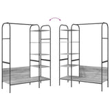 Clothes Rack with Shelf Grey 120 x 44 x 160 cm Engineered Wood 868448