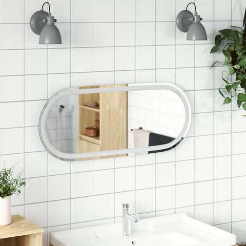 ZNTS LED Bathroom Mirror 80x35 cm Oval 353285