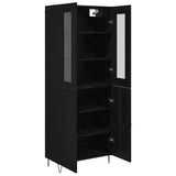 Highboard White and Black Oak 69.5 x 34 x 180 cm 3402710