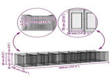 Gabion Raised Bed 3 pcs Silver 3422220
