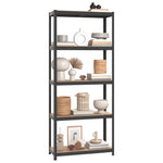 5-Layer Storage Shelf Anthracite Steel&Engineered Wood 152858