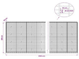 Gabion with 3.5 mm Wire and 5x10 cm Mesh 650x30x200 cm 3462775