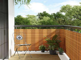 Balcony Screen Light Brown 300x100 cm Poly Rattan 156267