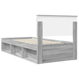 Bed Frame Grey Sonoma 90 x 190 cm Solid Pine Wood 3410659
