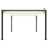 Gazebo with Louvered Roof 3x4 m Cream Fabric and Aluminium 313927