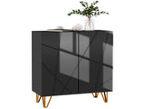 Narrow Shoe Storage Cabinet with Soft-Close Hinges and Adjustable Shelves for 15-20 Pairs of Shoes, T3398P328268