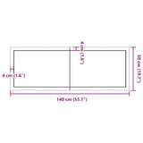 Table Top 140x50x cm Untreated Solid Wood Oak 3156316