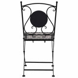 Mosaic Folding Chairs 2 pcs Grey 46716