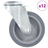 12 pcs Bolt Hole Swivel Casters 100 mm 277862