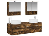 Bathroom Furniture Set 5 pcs Smoked Oak 3407043