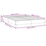 Bed Frame without Mattress Light Grey 135x190 cm Double Fabric 349824