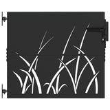 Garden Gate with Lock Black 85 x 100 cm Powder-coated steel 42015864
