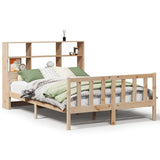Bookcase Bed without Mattress 120x190 cm Small Double Solid Wood Pine 3322121
