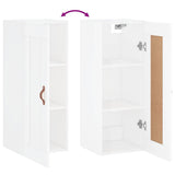 Wall Mounted Cabinet High Gloss White 34.5x34x90 cm Engineered Wood 830478