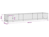 Chicken Yard Silver 500 x 100 x 100 cm Galvanised Steel 42042522