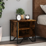 Bedside Cabinet Smoked Oak 2 pcs 40x30x40 cm Engineered Wood 848499