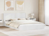 Bed Frame with Storage and Headboard White 160 x 200 cm 3414007