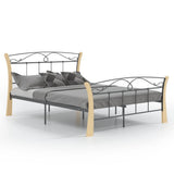 Bed Frame without Mattress Black Metal 120x200 cm 324885