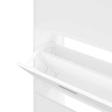 Shoe Cabinet White 63x24x147 cm Engineered Wood 342542
