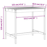 5 Piece Garden Bar Set Solid Wood Pine 3157775