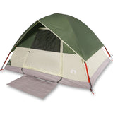 ZNTS Camping Tent Dome 3-Person Green Waterproof 94695