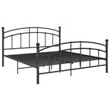 Bed Frame with Headboard without Mattress Black 160x200 cm Metal 324979