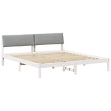 Bed frame White and light grey 180 x 200 cm Solid pine wood 3394337