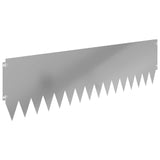 Lawn Edging 20 pcs 103 x 30 cm Steel Silver 8008515