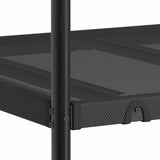 Bunk Bed without Mattress Black 75x190 cm Small Single Steel 42000319