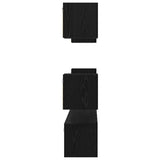 TV Cabinet Set Wall-mounted 7 pcs Black Oak Engineered Wood 3393397