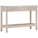 Console Table White 110x35x75 cm Solid Wood Mango 4009375