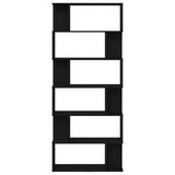 Bookcase Black Oak 80x24x190.5 cm Engineered Wood 862399