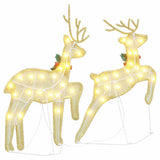 LED Reindeers 2 pcs Warm White Fabric 42012987