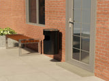 Ashtray Dustbin Black Powder coated steel Standard Wall mounting 51096