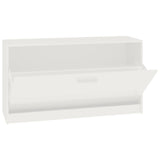 Shoe Bench High Gloss White 80x24x45 cm Engineered Wood 342643