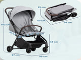 Foldable Baby Stroller with Adjustable Seat, 5-Point Harness, Canopy, Basket, 6.3kg Lightweight & T3398P422798