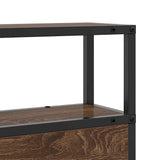 Storage Headboard with Shelf Brown oak 80 cm Engineered wood 859729