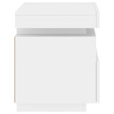 Bedside Cabinets with LED Lights 2 pcs White 40x39x48.5 cm 836785