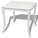 ZNTS Dining Table 80x80x76 cm High Gloss White 243382