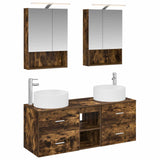 Bathroom Furniture Set 5 pcs Smoked Oak 3407083