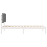 Bed Frame with Upholstered Headboard Light Grey 75 x 190 cm 878093
