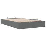 Ottoman Bed Frame without Mattress Dark Grey Double Fabric 3310920