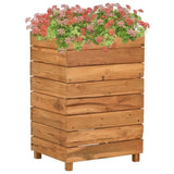 Raised Bed 50x40x72 cm Recycled Teak Wood and Steel 47427