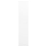 Office Cabinet White 90x40x180 cm Steel and Tempered Glass 335938