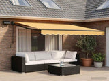Manual Retractable Awning with LEDs Sand 3425560