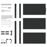 Garden Gate with Lock Black 110 x 155 cm Powder-Coated Steel 42015911